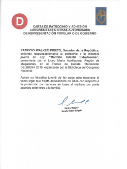 carta de patrocinio y adhesión