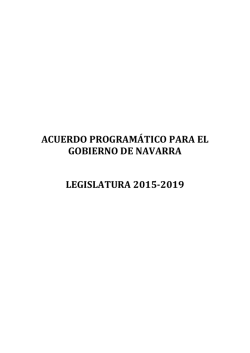 acuerdo program&aacute;tico para el gobierno de navarra 2015-2019