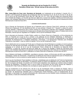 “Acuerdo de Distribución de los Fondos III y IV 2015” Periódico