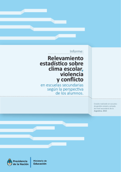 Relevamiento estadístico sobre clima escolar, violencia y conflicto