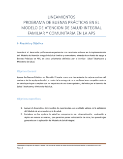 Lineamientos Buenas Practicas SS Talcahuano 2015