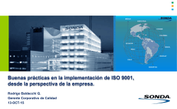 Presentación SONDA Buenas prácticas en la implementación