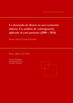 La demanda de dinero en una economía abierta