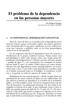 El problema de la dependencia en las personas mayores