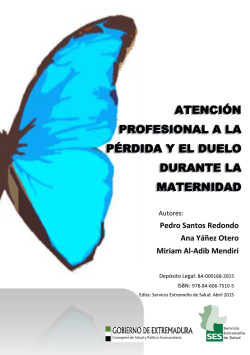 atenci&oacute;n profesional a la p&eacute;rdida y el duelo durante la maternidad