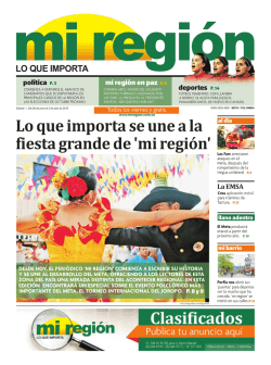 Lo que importa se une a la fiesta grande de `mi región`