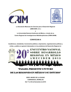 pasado, presente y futuro de las regiones en méxico y su estudio