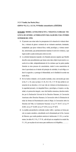 AUTORIZACION SALIR DEL PAIS-VIOLENCIA FAMILIAR Y DE