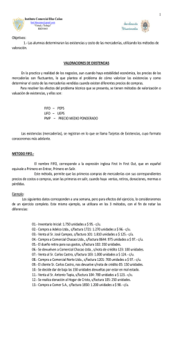 VALORACIONES DE EXISTENCIAS - Instituto Comercial Blas Cañas