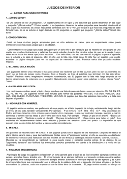 JUEGOS DE INTERIOR - Scouts de Argentina