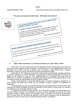 “En busca de nuestra identidad… 200 años de historia”