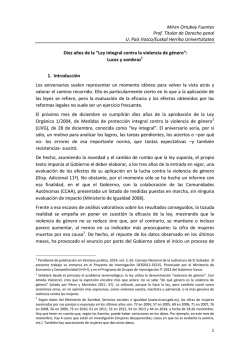 Diez años de la “Ley integral contra la violencia de género”: Luces y