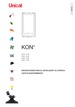 INSTRUCCIONES PARA EL INSTALADOR Y EL ESPECIA