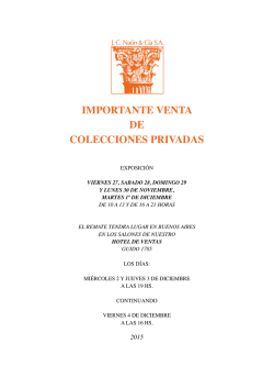 IMPORTANTE VENTA DE COLECCIONES PRIVADAS