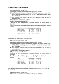 1. Formulario Único De Trámite – FUT 2. Declaración Jurada de