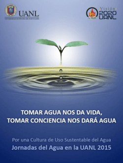 TOMAR AGUA NOS DA VIDA, TOMAR CONCIENCIA NOS DARA