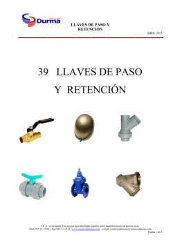 39 LLAVES DE PASO Y RETENCIÓN