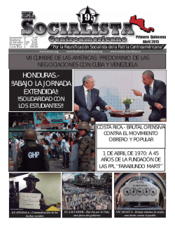 HONDURAS.- !!ABAJO LA JORNADA EXTENDIDA!!