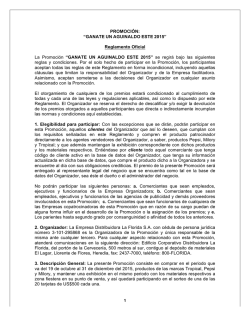 1 PROMOCIÓN: “GANATE UN AGUINALDO ESTE 2015