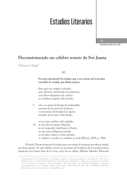 Deconstruyendo un célebre soneto de Sor Juana