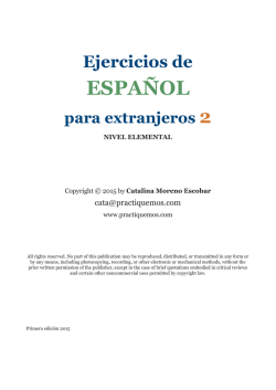 Ejercicios de ESPA&Ntilde;OL para extranjeros 2