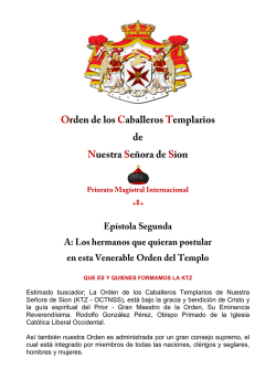 Orden de los Caballeros Templarios de Nuestra Señora de Sion