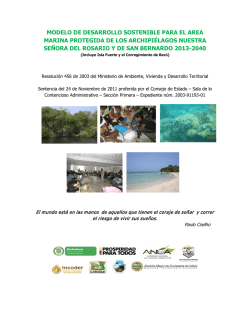 modelo de desarrollo sostenible para el area marina protegida de