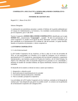 1 COOPERATIVA MULTIACTIVA SOMOS ORGANISMO