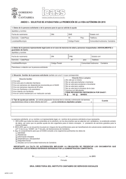solicitud de ayudas para la promoción de la vida autónoma en 2015