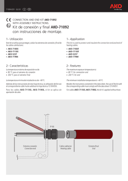 Kit de conexión y final AKO-71092 con instrucciones de montaje.