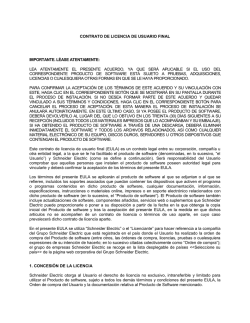 contrato de licencia de usuario final importante