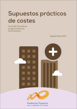 Supuestos prácticos de costes - Acciones formativas programadas