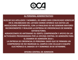 al personal administrativo - Oficina Central de Admisión Unmsm