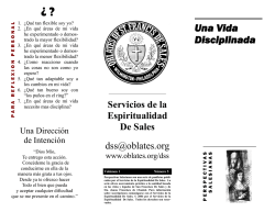 Una Vida Disciplinada - Oblates of St. Francis de Sales
