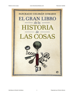 Historia de las cosas www.librosmaravillosos.com Pancracio