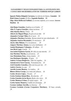 GANADORES Y SELECCIONADOS PARA LA ANTOLOGÍA DEL I