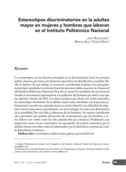 Estereotipos discriminatorios en la adultez mayor en