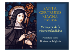 Doctorado de S. Gertrudis y el jubileo de la misericordia