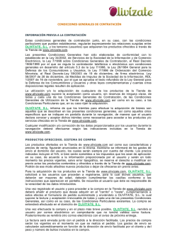 Estas condiciones generales de contratación junto, en su