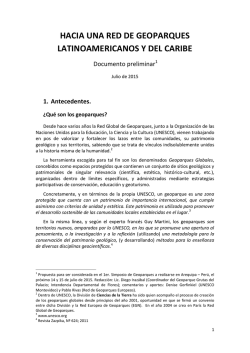 hacia una red de geoparques latinoamericanos y