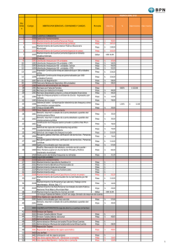 Nro Orde n Codigo DEBITOS POR SERVICIOS