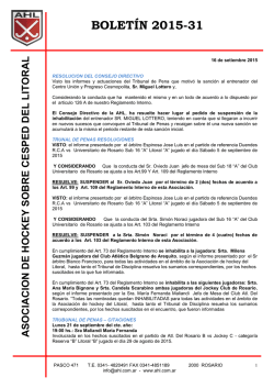 BOLETÍN 2015-31