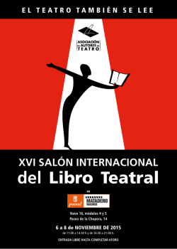 DEL LIBRO TEATRAL En Matadero Madrid