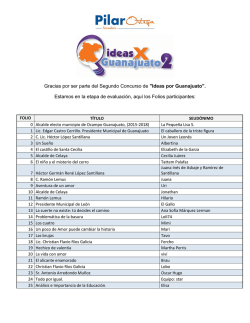 "Ideas por Guanajuato". - Ma. del Pilar Ortega Martínez