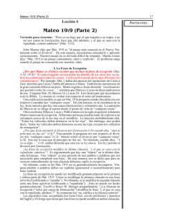 Mateo 19:9 (Parte 2) - El Ancla del Evangelio