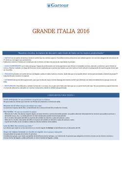 Tour GIT1 GRANDE ITALIA 14 días / 13 noches