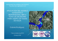Aplicación del modelo matemático bidimensional Iber a toma de