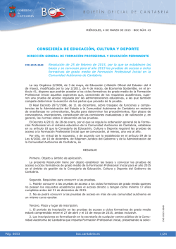 pruebas de acceso a grado medio - BOC