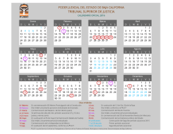 Calendario de días hábiles