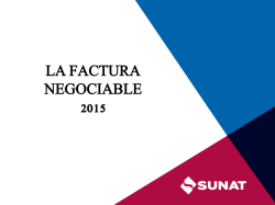LA FACTURA NEGOCIABLE 2015